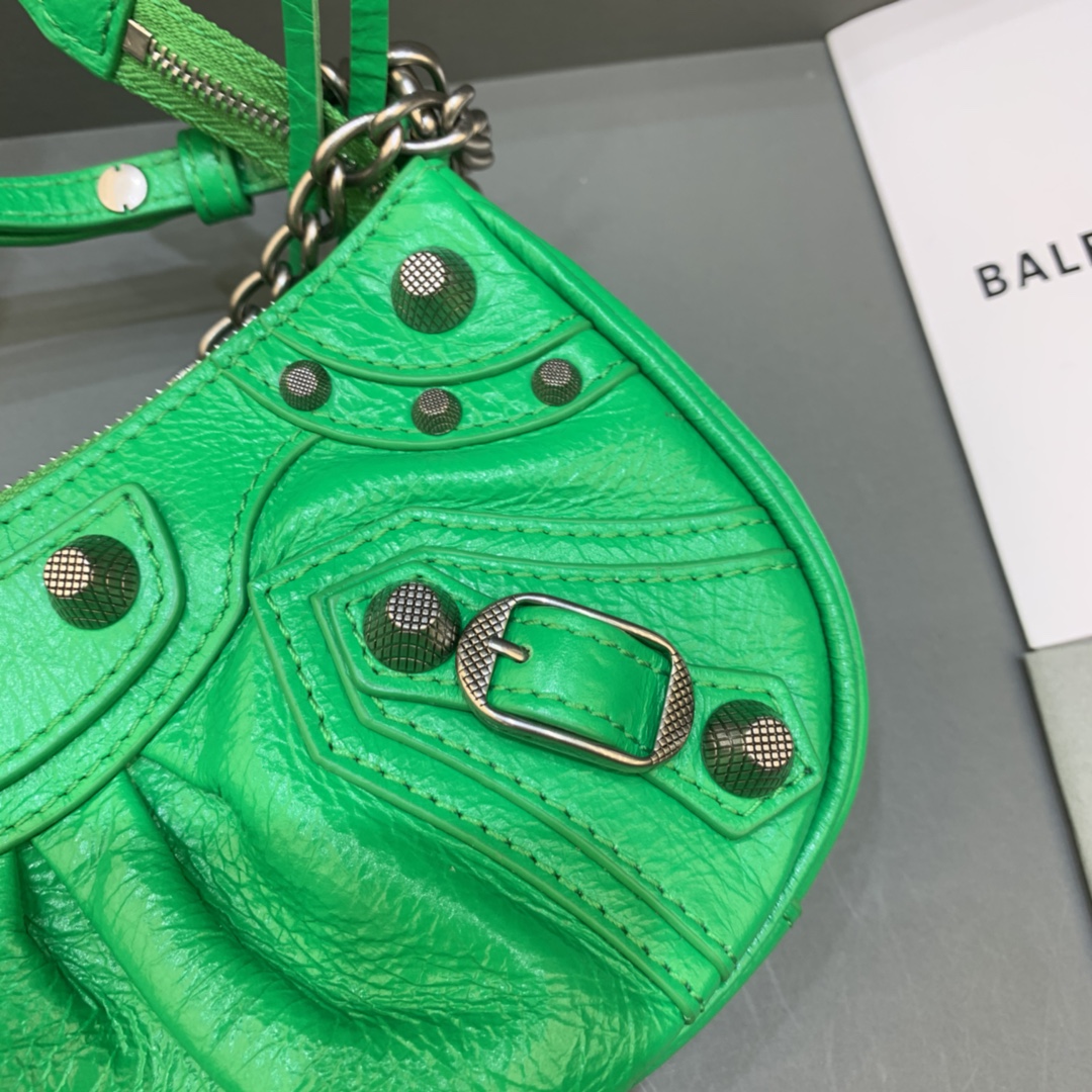 Balenciaga Le Cagole Mini Bag With Chain Shoulder Bag Green